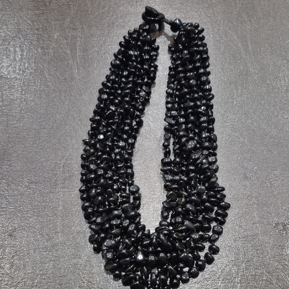 Black Onyx Necklace 8 Strand